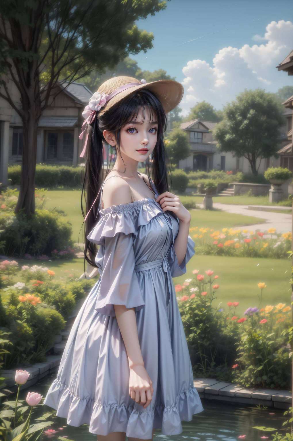 美得如同壁画中的仙子仙气绕身姿
