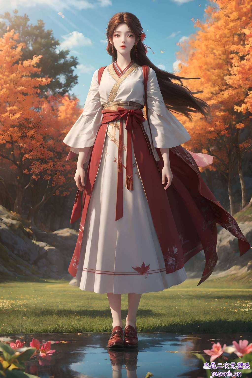 这可不是一般的壁纸哦！国漫界的女神火灵儿就像是动画里跳出来的一般
