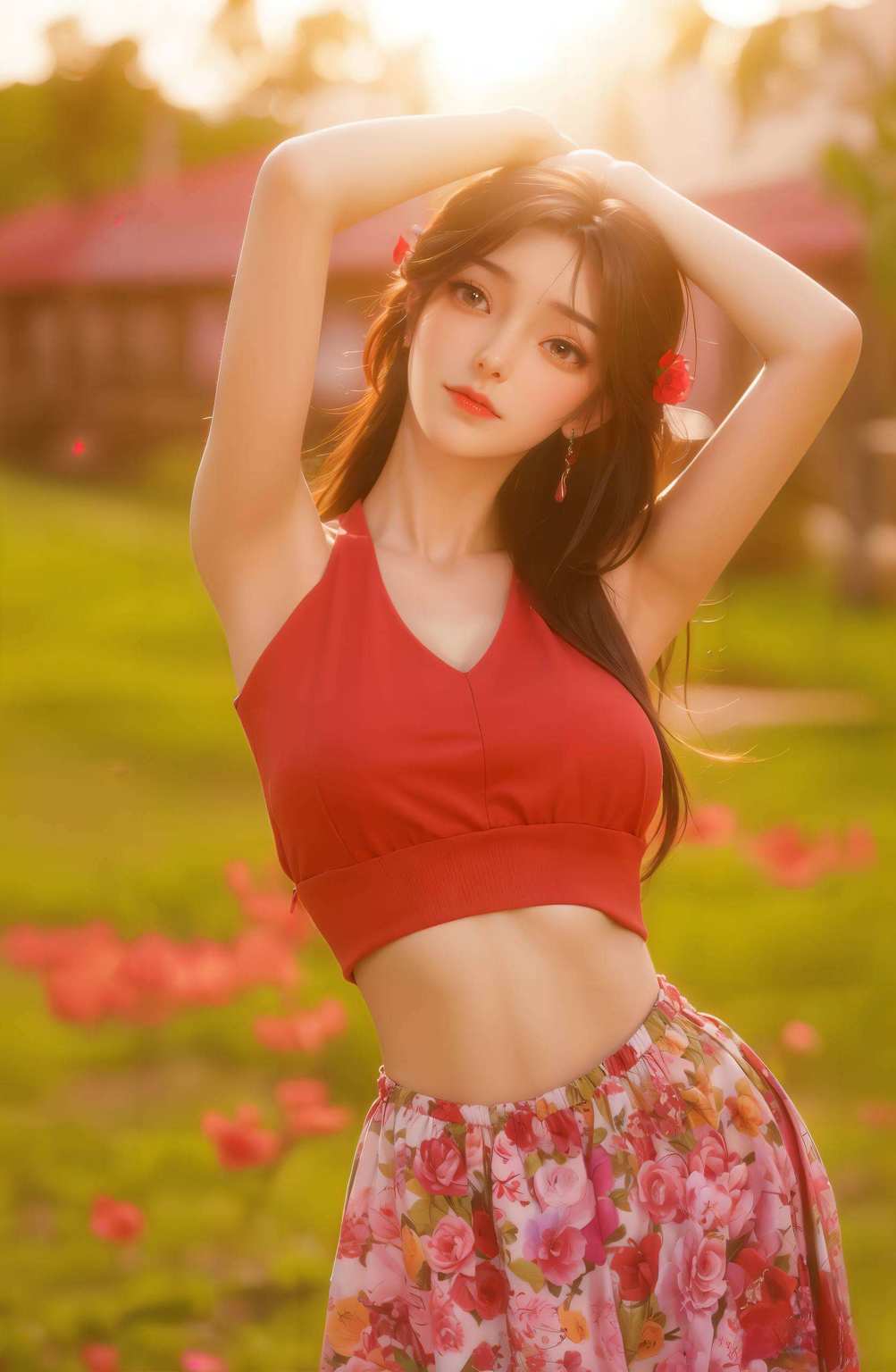 她也是数一数二的美女哦！快来感受一下火灵儿景深壁纸的魅力让你的电脑屏幕瞬间变得炫酷十足！