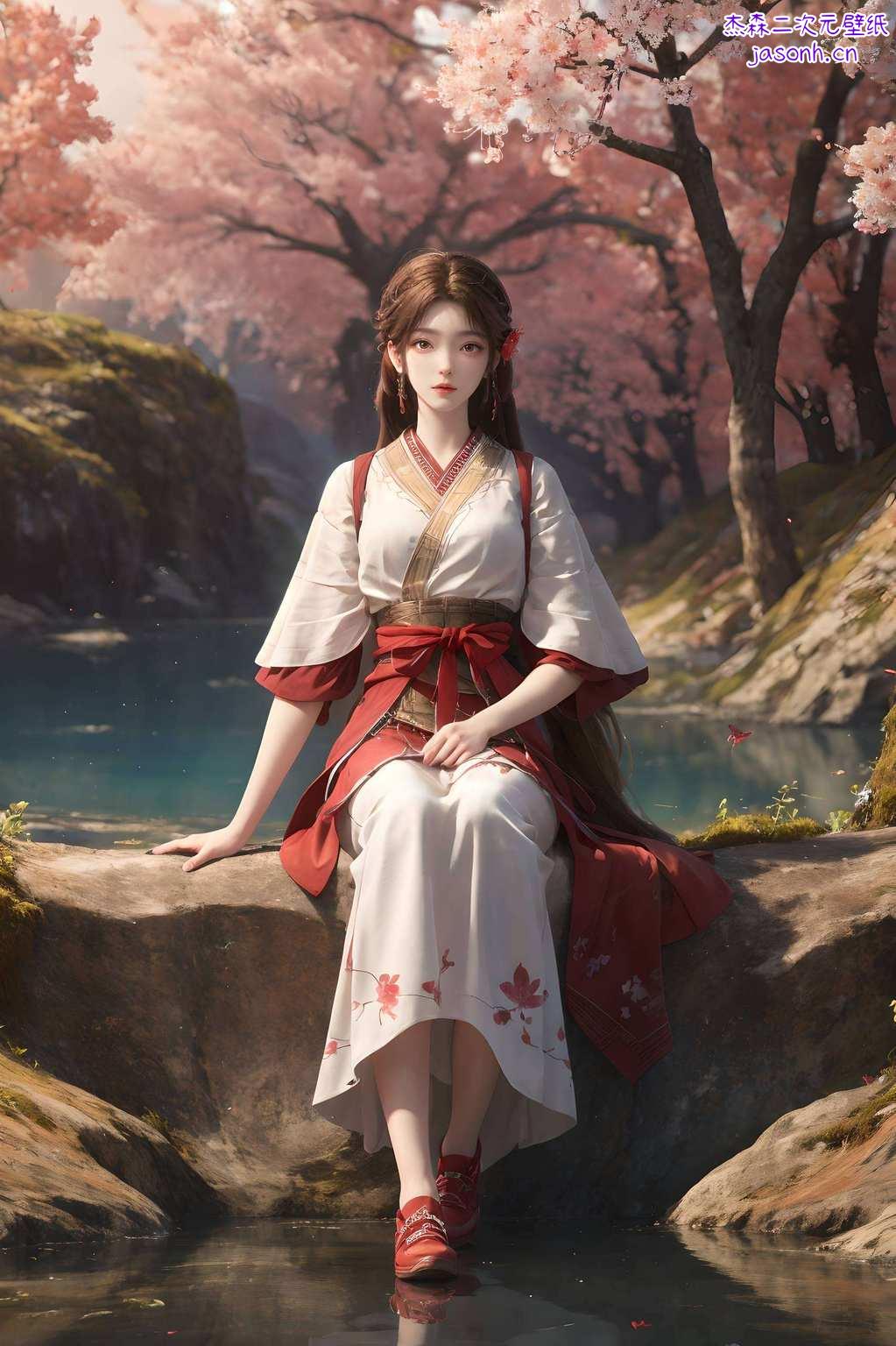 动漫壁纸里火灵儿舞动九天间