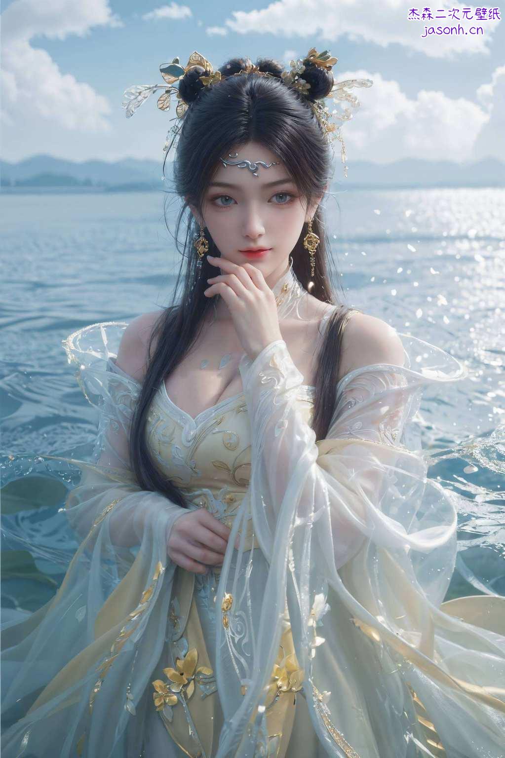 仿佛一回头更是成为了壁纸界的古风女神
