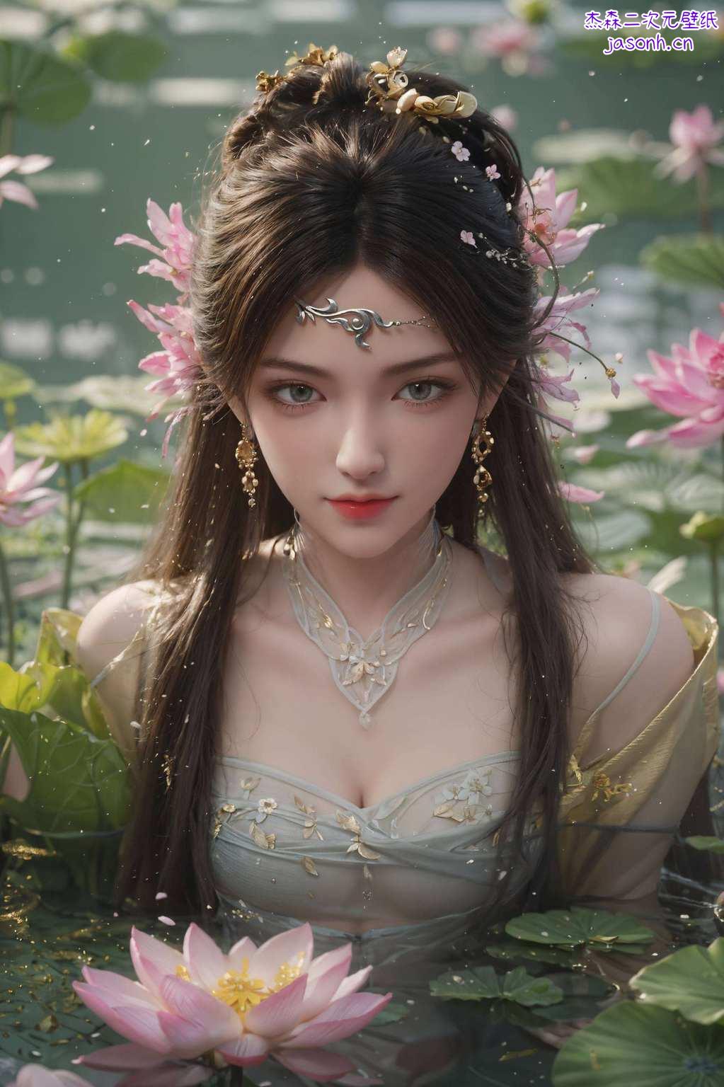 更是换装壁纸界的宠儿身着古风长裙
