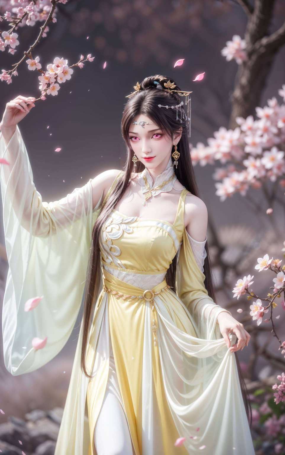 碧水之畔宛若壁画仙子