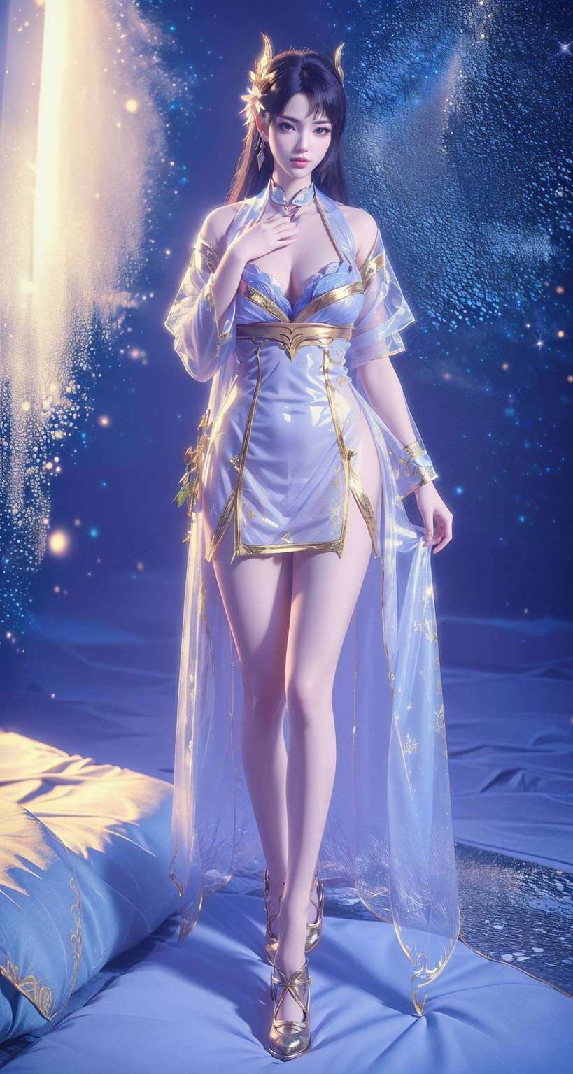 画中仙子吟九幽雀展翅