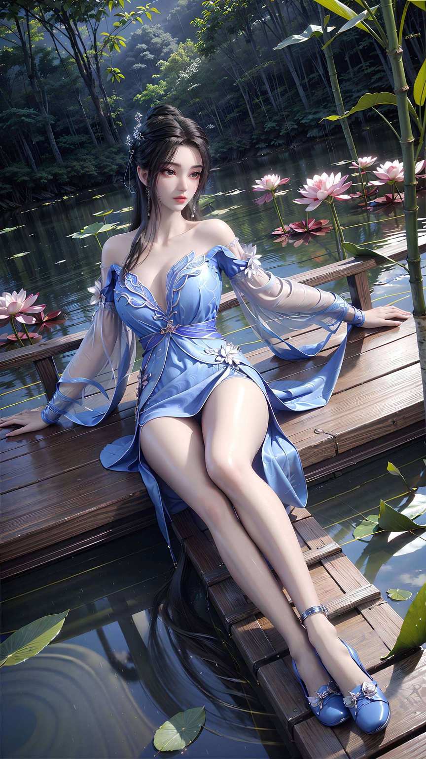 犹如一朵盛开在玄幻世界中的美丽花朵她的一颦一笑都能让人陶醉