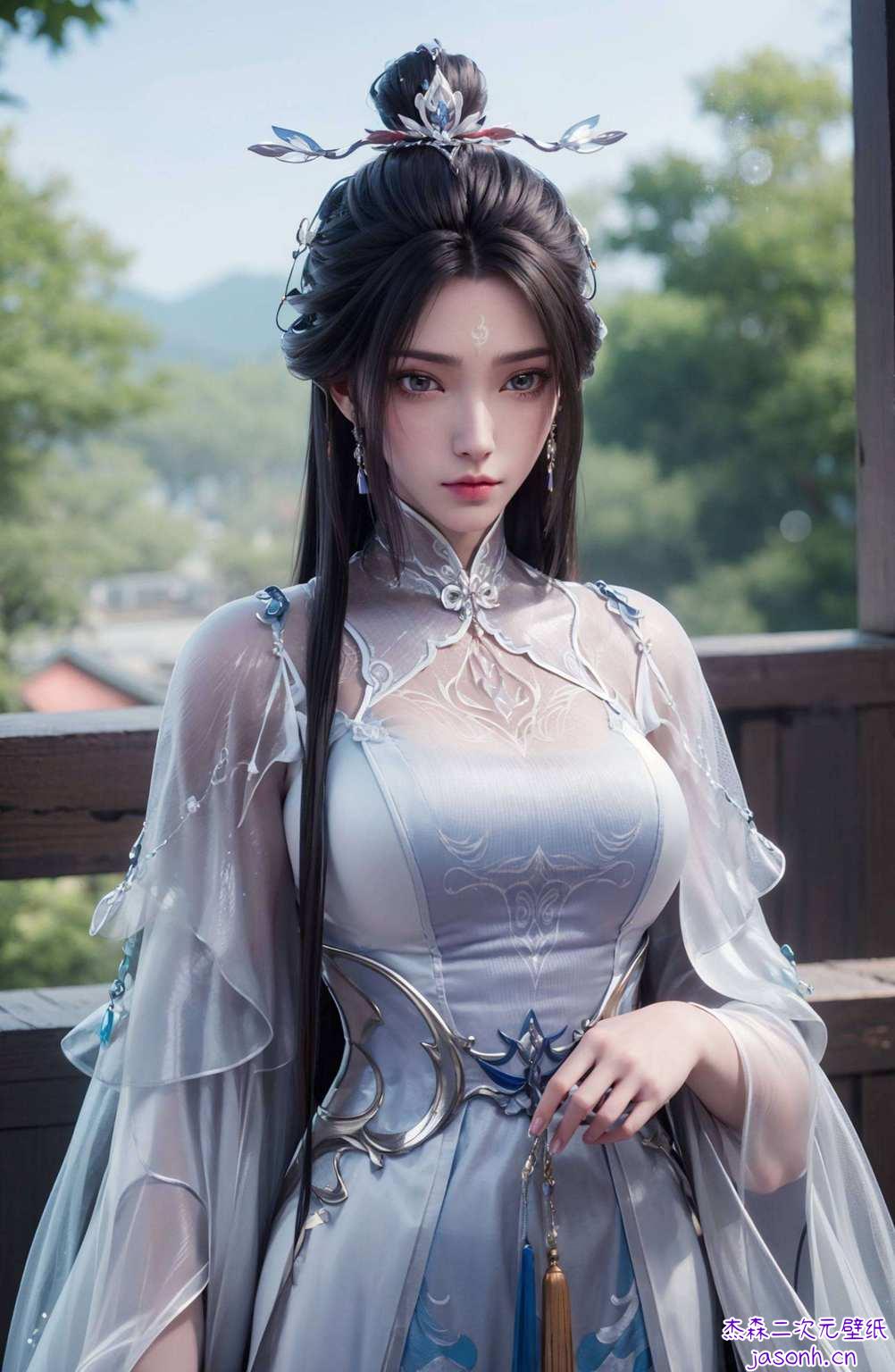 每天都能欣赏那份仙气儿谁让她是国漫界的颜值担当呢？壁纸上那仙姿焕发