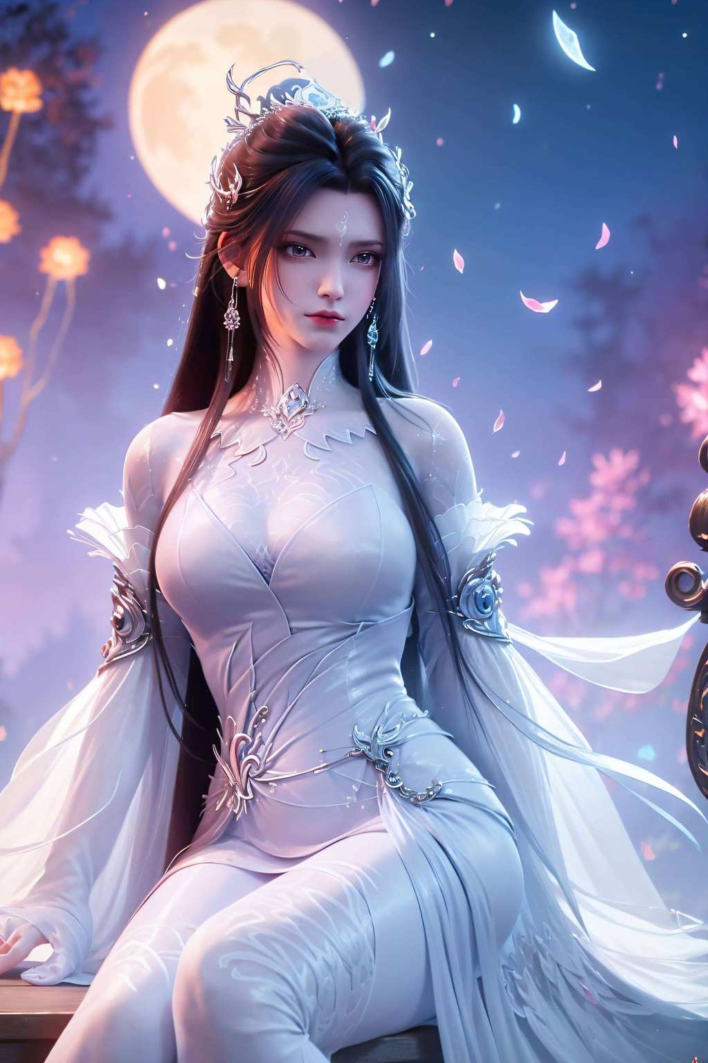 陆雪琪那仙女般的气质配上国漫特有的唯美画风