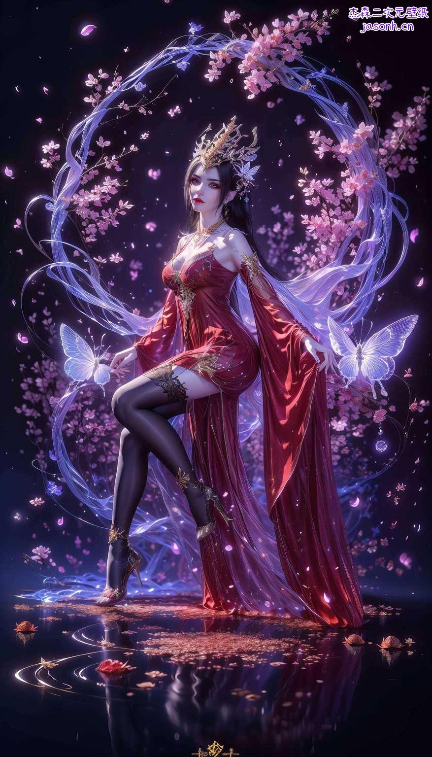 每一款都是国漫女神的代表！彩鳞壁纸上的她眼神犀利用这款壁纸