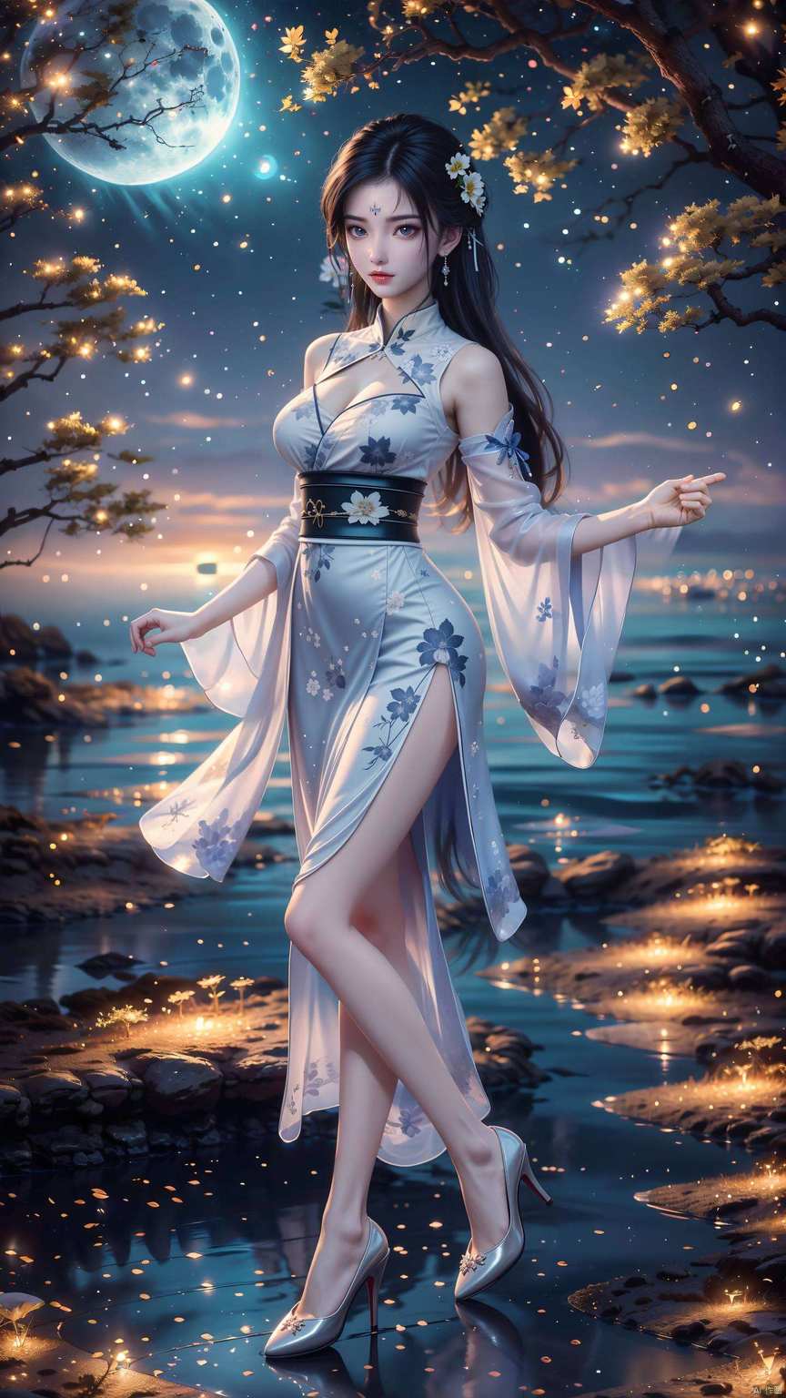 她的身影化作玄幻世界中的永恒星辰舞动在完美世界壁纸的每一个角落