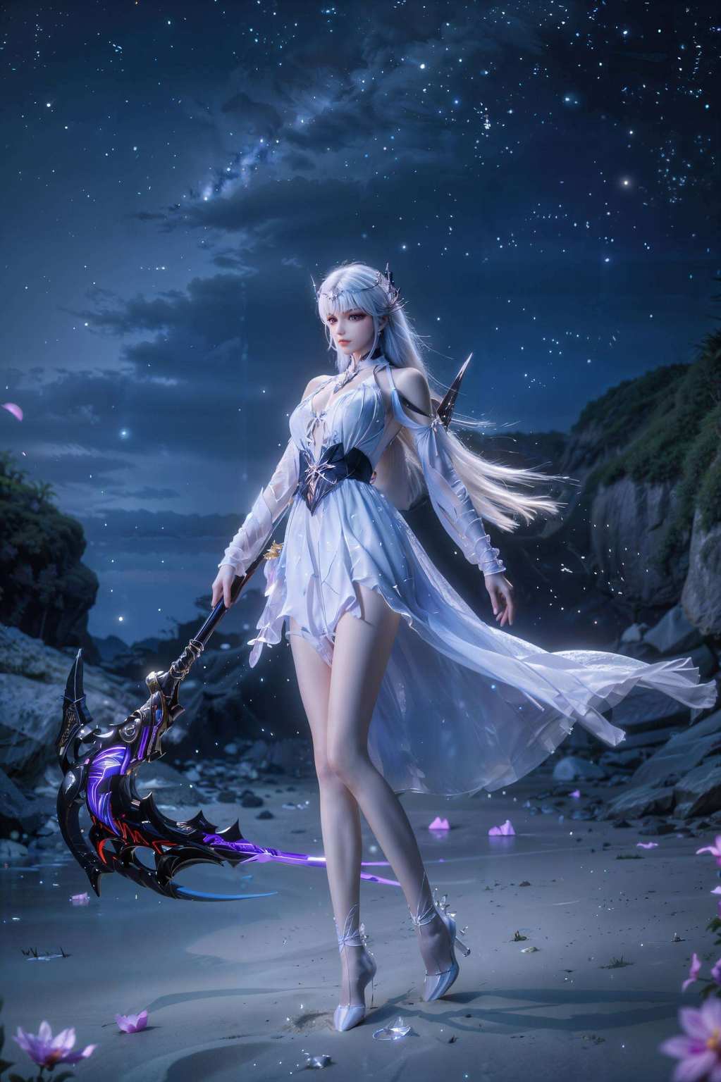 这是由AI魔法师亲手打造、专为Win10量身定制的1920x1080像素圣采儿军装壁纸！穿上战甲的圣采儿那气势