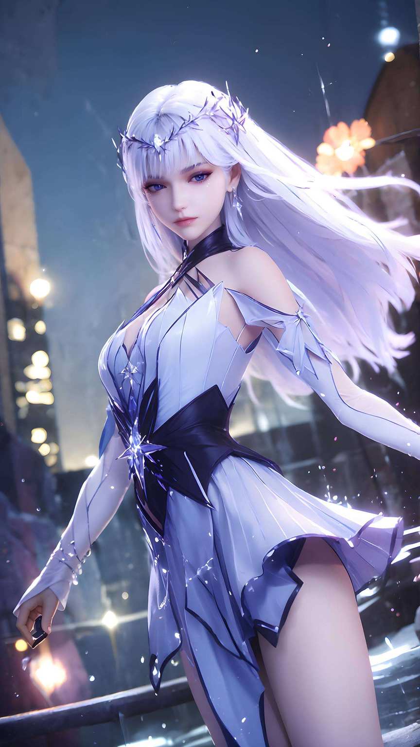 她是《神印王座》中的女神她的倩影如梦似幻