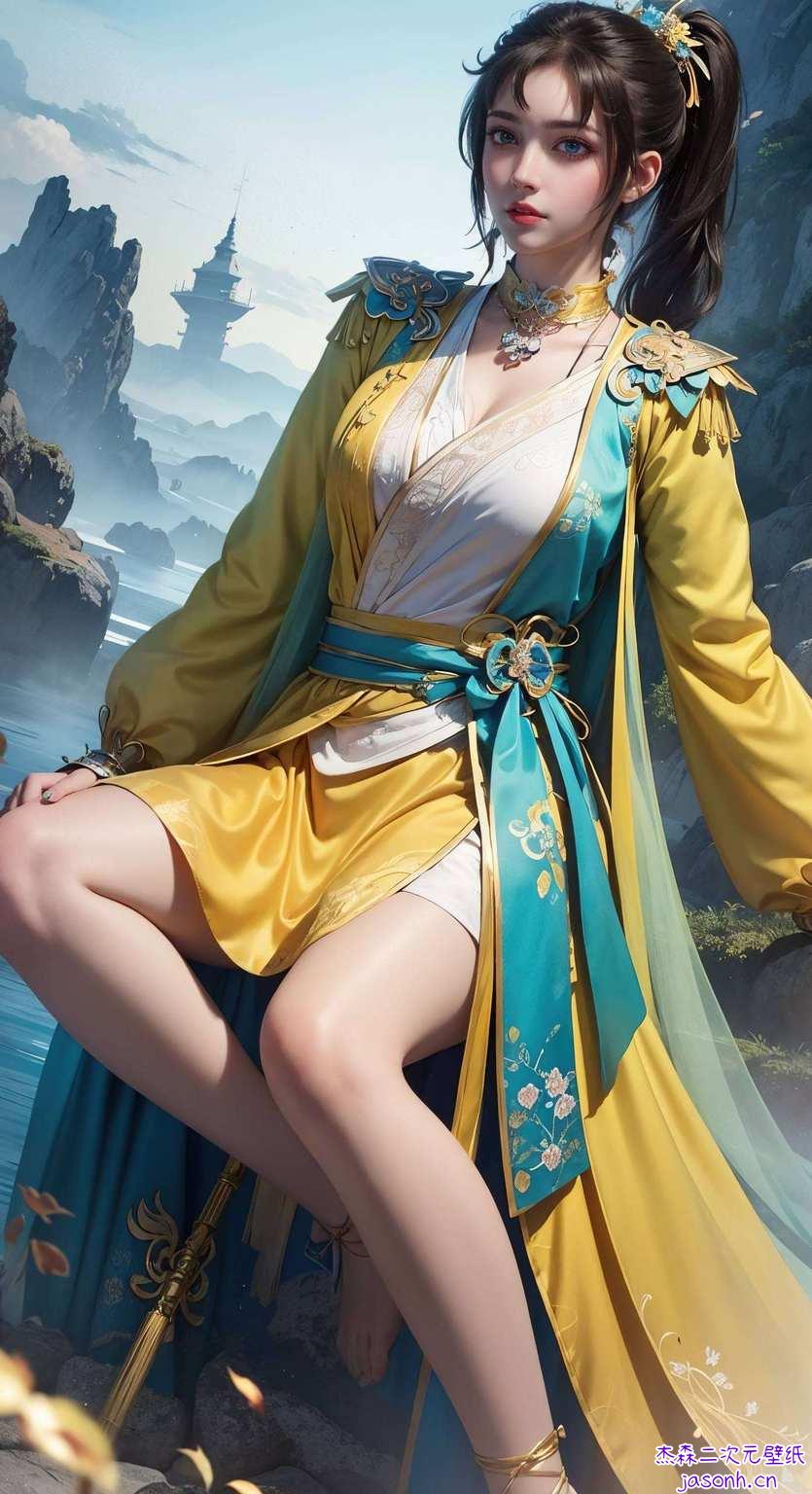 秋千轻荡美女翩翩