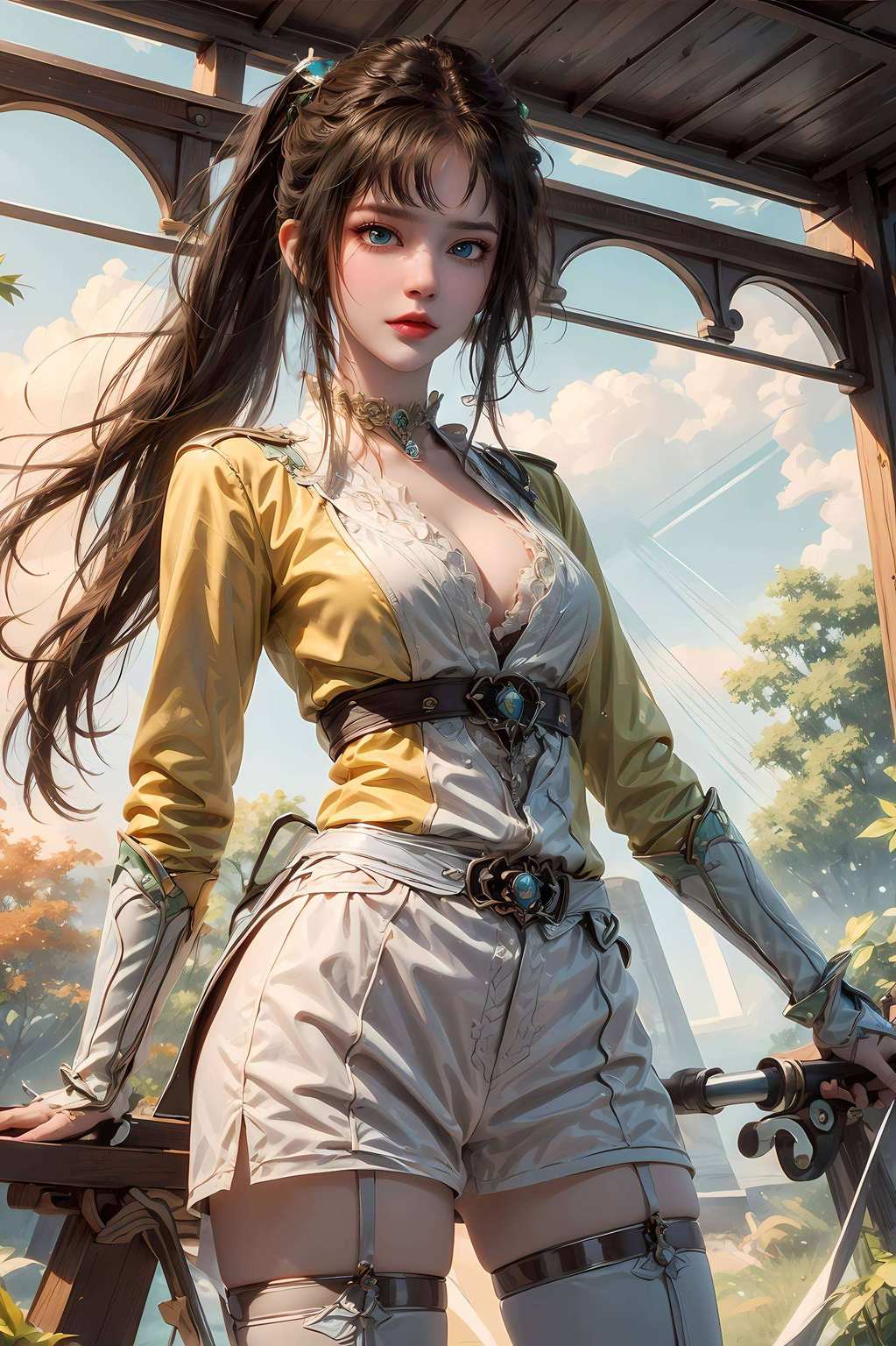 她是一抹不染尘埃的清新国漫美女的形象跃然纸上