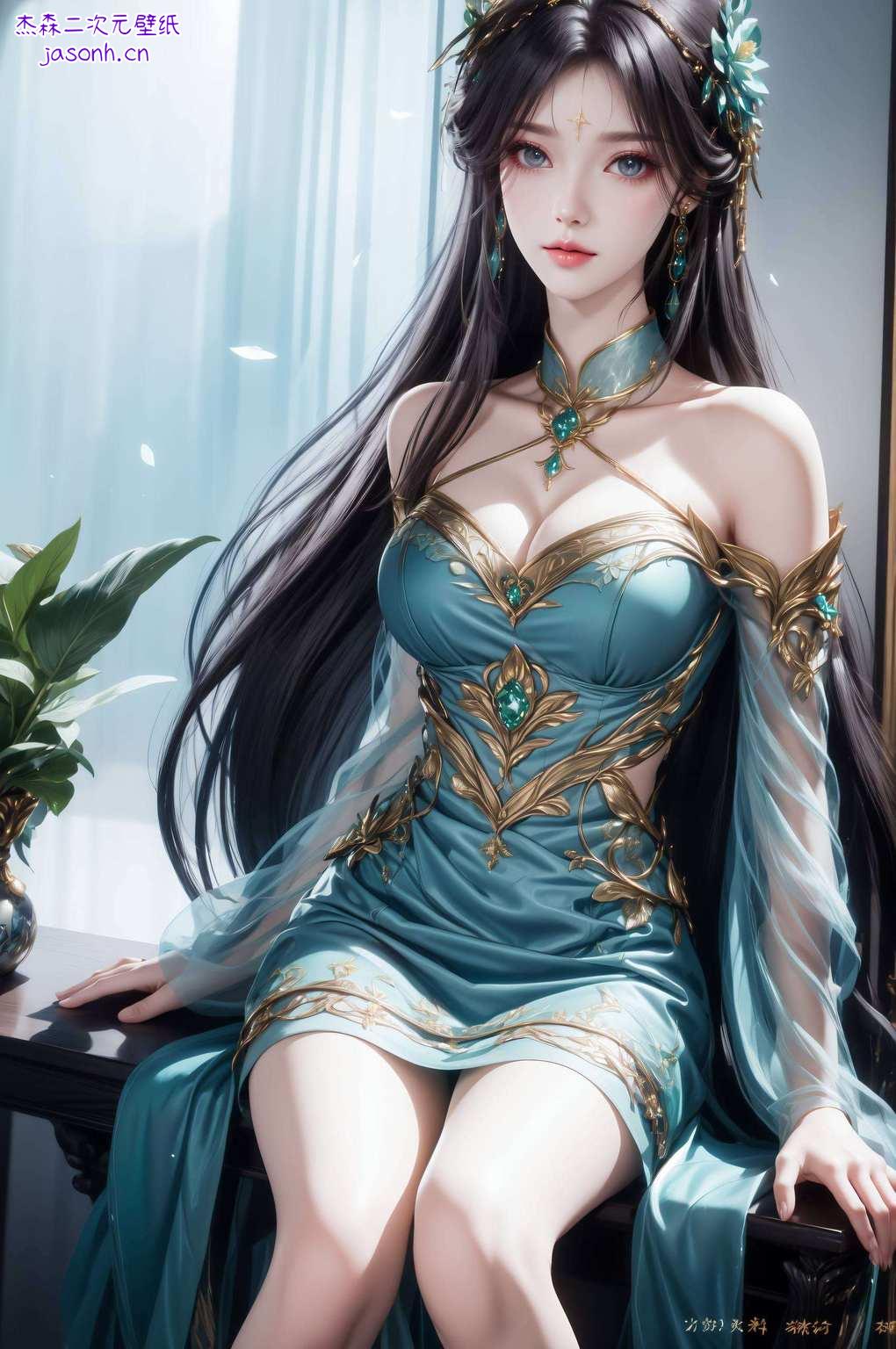 那可真是美得让人忍不住要“熏”一下！这位国漫女神想要把她的美照设置为壁纸？哈哈