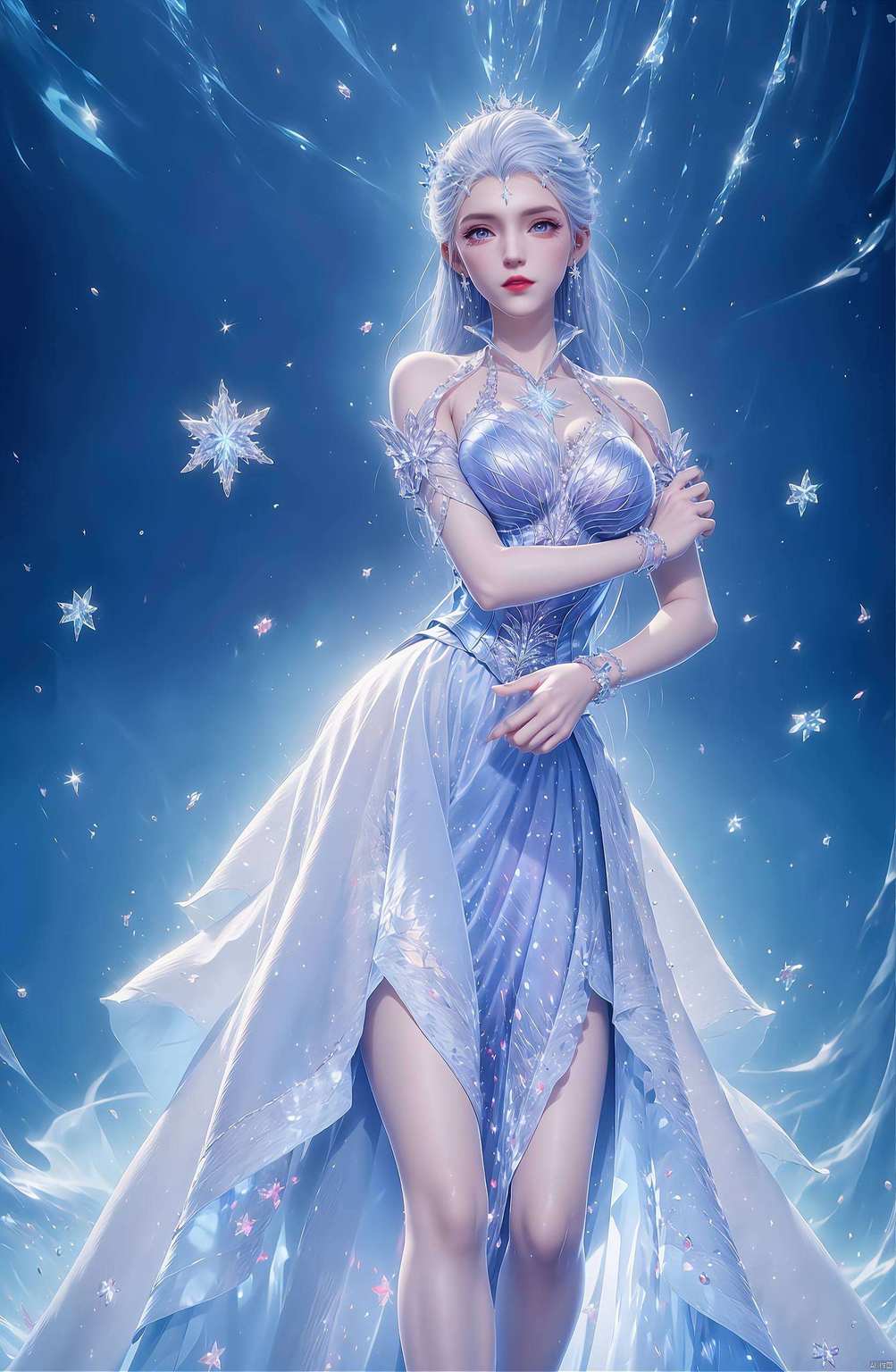 雪女翩翩舞动漫女神影