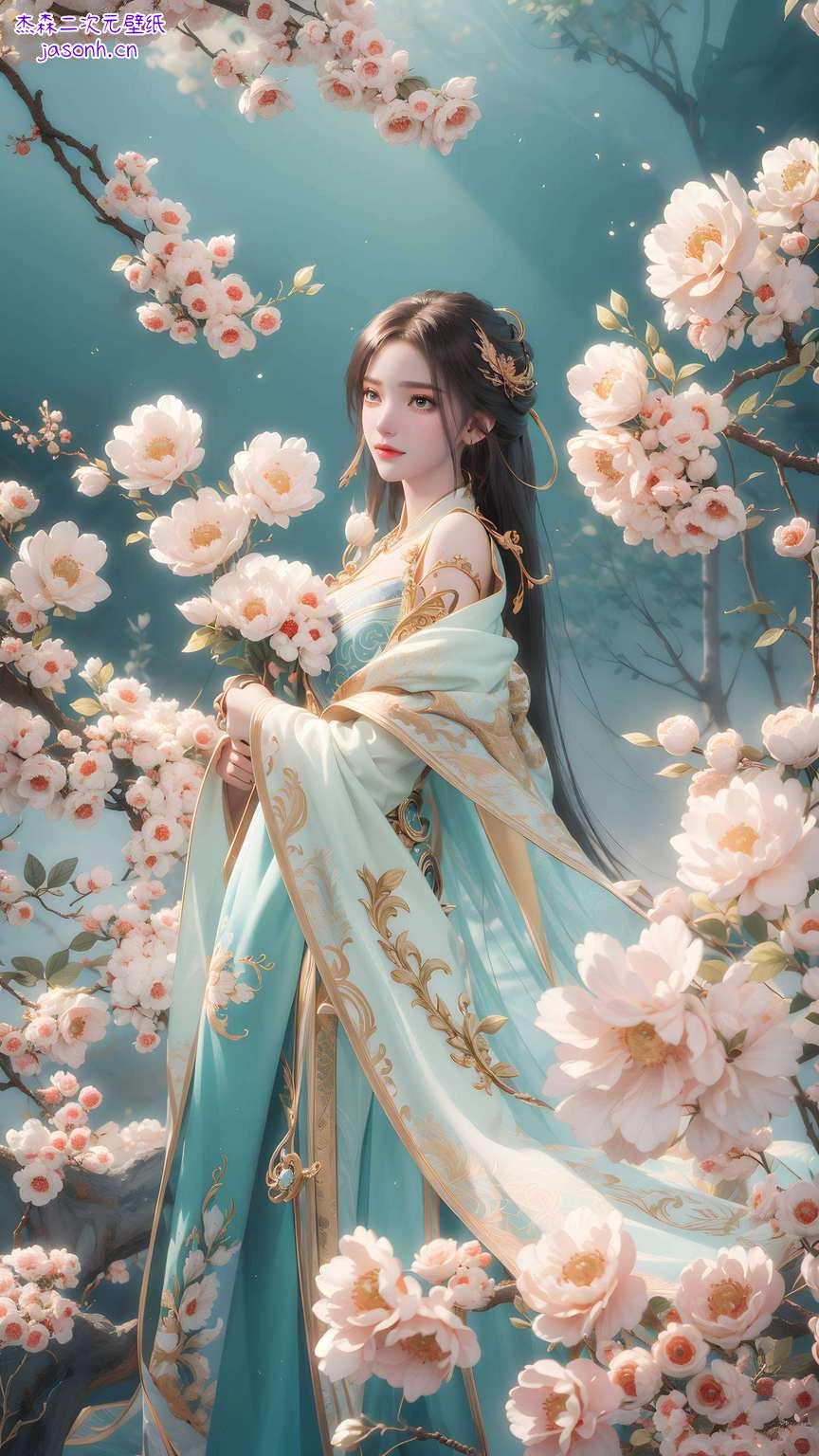 在这绚烂的壁纸世界中姚曦翩翩起舞