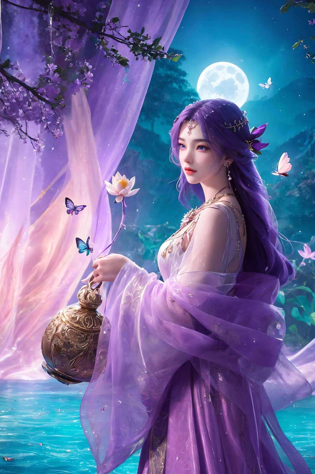在绚烂的云曦壁纸中血色平原的神秘女神翩翩起舞