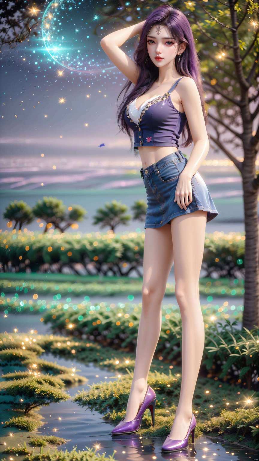 云曦以其绝美的容颜和独特的玄幻气质