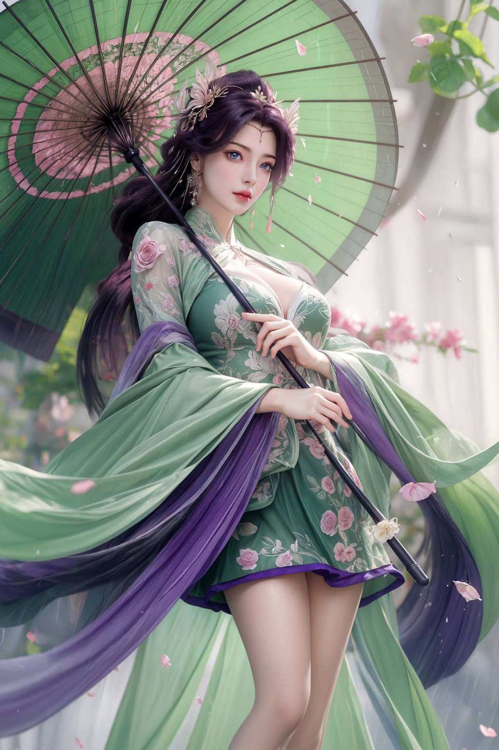 她的美丽更显神秘玄幻令人神往