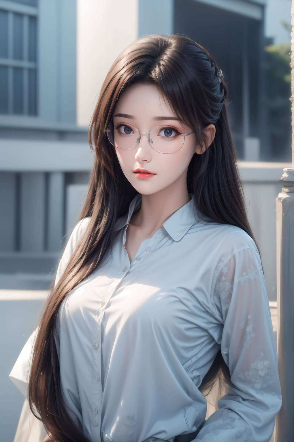 其手绘头像犹如仙子凡尘